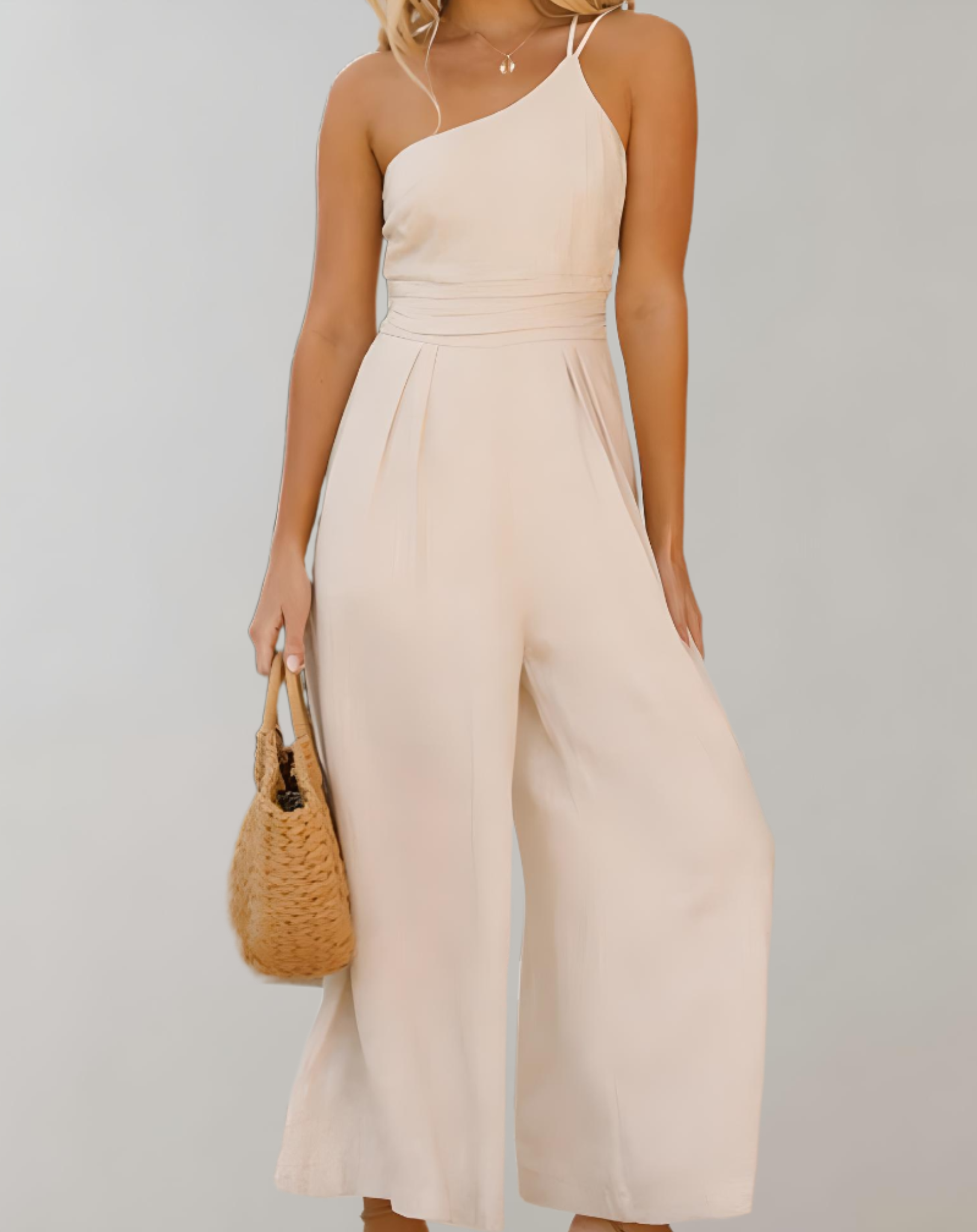 Vulipo - Asymmetric jumpsuit in a plain colour