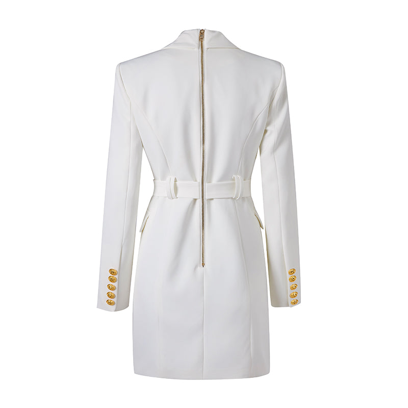 Katja's | Classic office blazer dress with belt and luxurious buttons