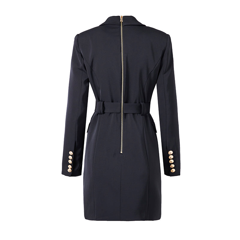 Katja's | Classic office blazer dress with belt and luxurious buttons