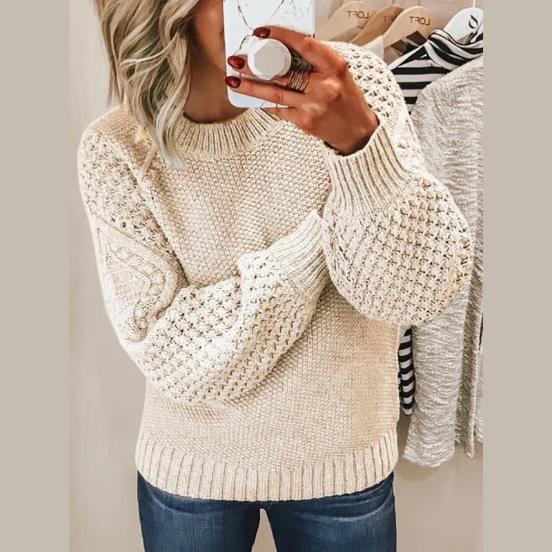 Verve | Knitted Women's Round Neck Sweater