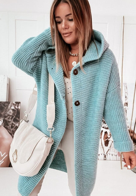 Alena | Knitted Cardigan with Hood