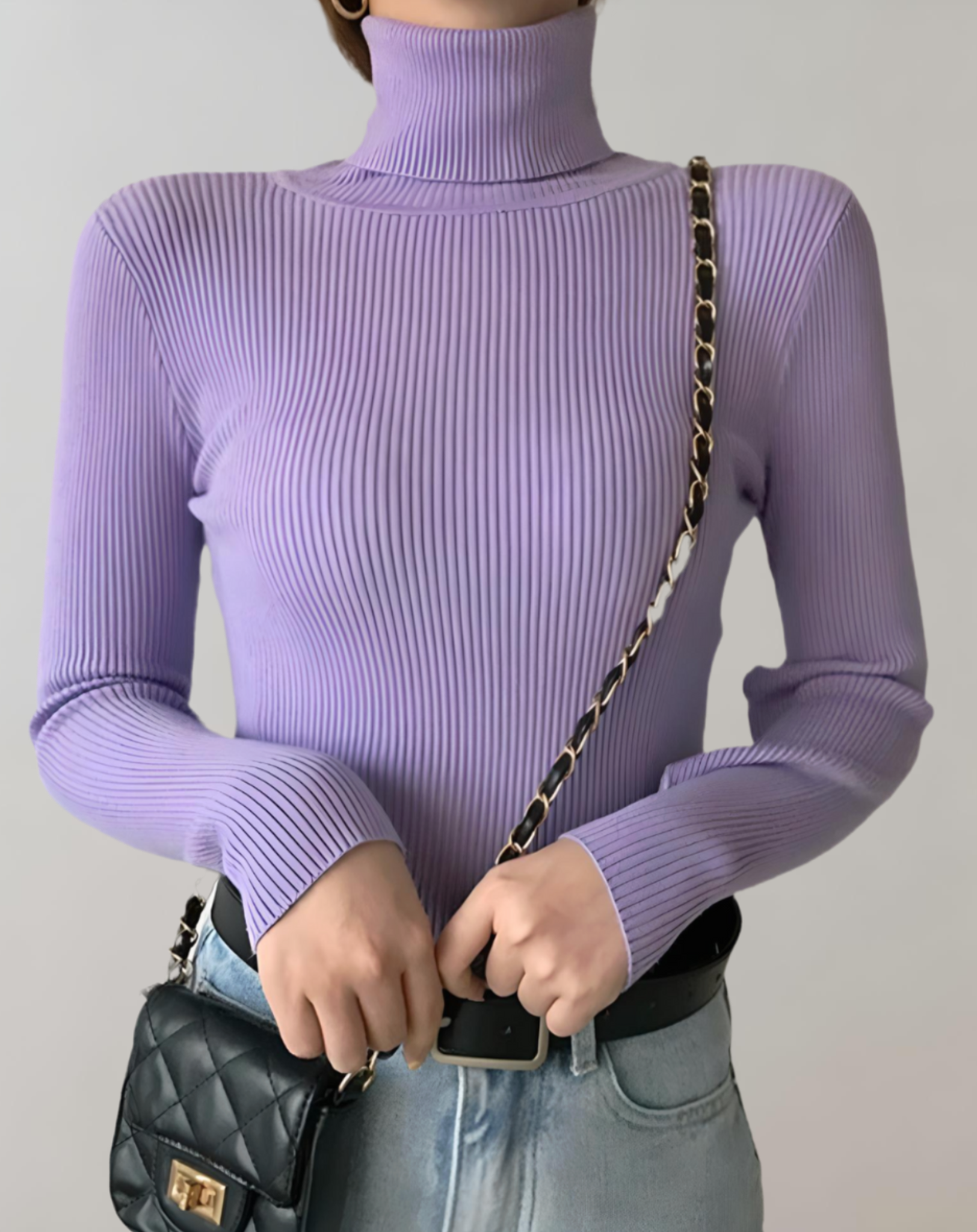 Aber - fit jumper with a turtleneck