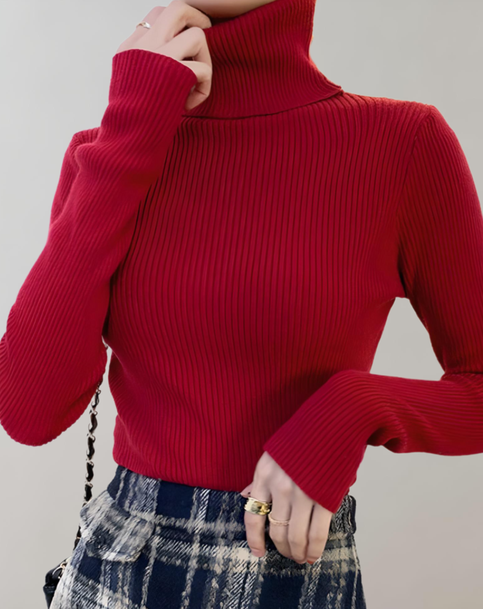 Aber - fit jumper with a turtleneck