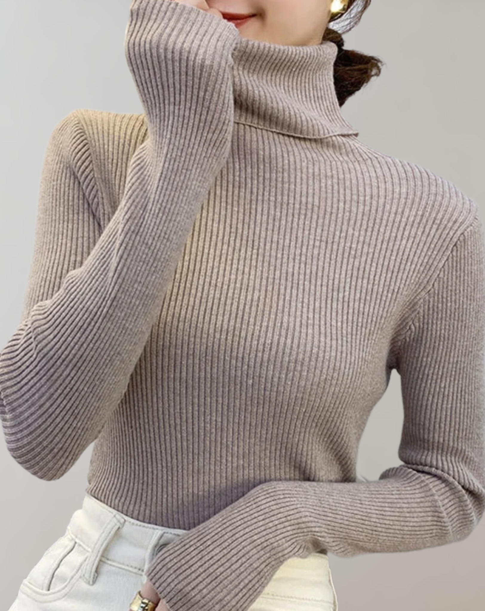 Aber - fit jumper with a turtleneck