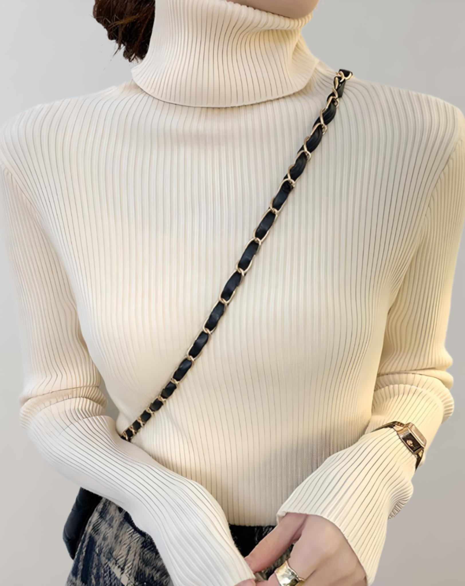 Aber - fit jumper with a turtleneck